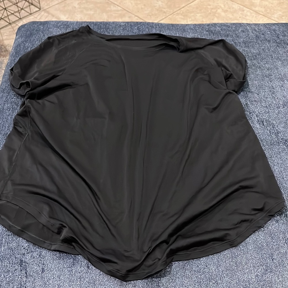 brand-new black Lululemon open up tie back tee exercise shirt size 8